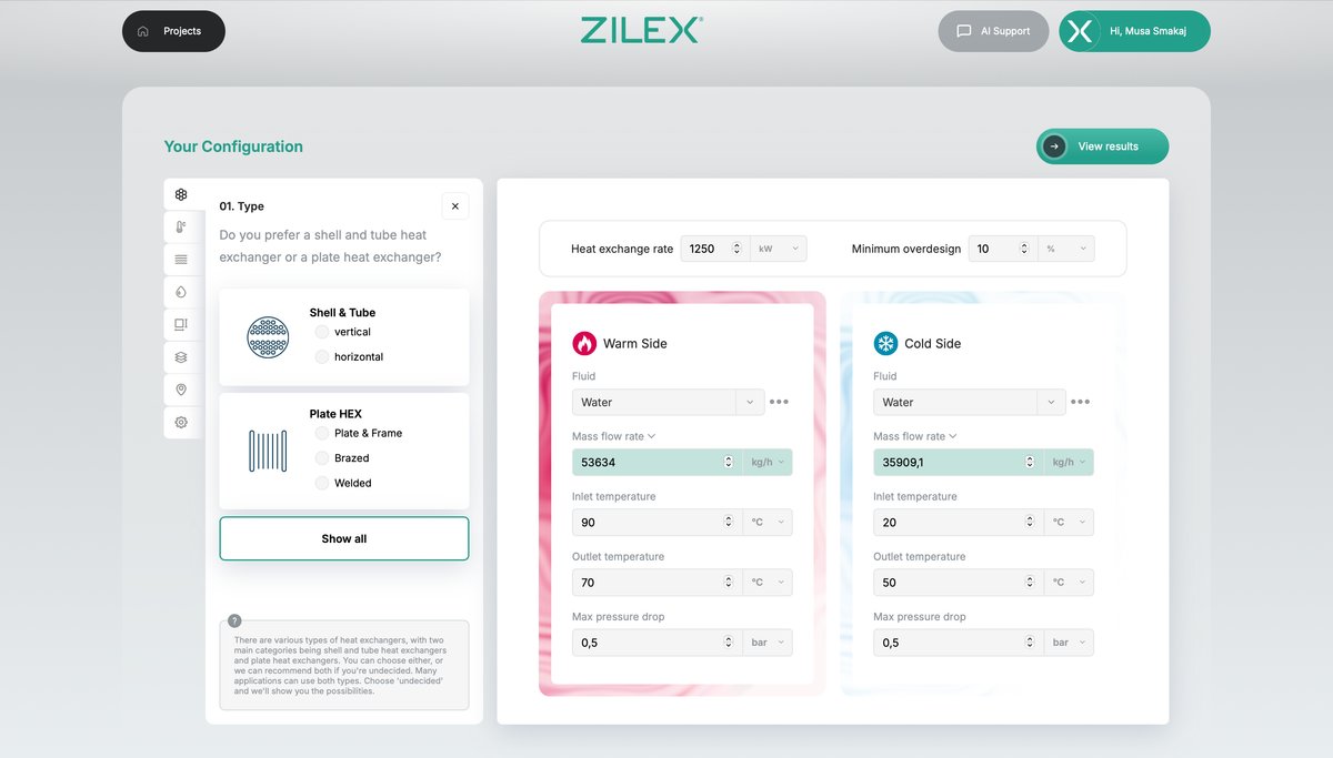 Typ-Auswahl mit Details